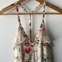 Haute Hippie  Dress Womens 4 Cream Floral Ruffle Tiered Summer Flowy Mini Fairy Photo 2