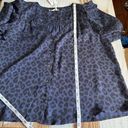 Marine layer  Rory Long Sleeve Ruffle Casual Blouse Size Large Cheetah Blue Photo 10