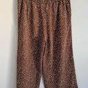 J.Jill  Women’s Brown White Polka Dot Wide Leg Cropped Pants Large Petite Photo 6