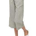 BeachLunchLounge  Margo Comfy Linen Cotton Wide Leg Cropped Crop Green Pants M Photo 0