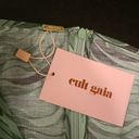 Cult Gaia 💕💕 Bruna Coverup ~ Linen Silk Saltation Basil Green Print Small S NWT Photo 13