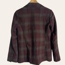 Eddie Bauer  Red Gray Plaid Classic Wool Blazer Jacket Size 4P Photo 4