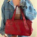 Fossil  Sedona Shoulder Bag in Red Leather Vintage
Stitching Y2K Barrel Zipper Photo 0