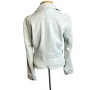 Ralph Lauren  black Label Lamb Leather Jacket Womens 8 Green Moto Biker Zip Photo 6