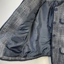 Talbots Classic Preppy Navy Blue Tweed Ruffle Blazer Jacket Cotton Wool womens 8 Photo 6