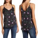 T Tahari  V-Neck Spaghetti Strap Floral Print Crepe Woven Camisole Top Medium Photo 1