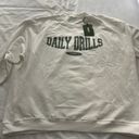 Daily Drills NWT  Oversized Sport Crew - White M/L Photo 3