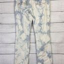 Abercrombie & Fitch  Stretch Light Blue &‎ White Bleached Distressed Jeans Sz 6 Photo 3