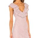 NBD  Revolve Roslyn Pink Lace Mini Dress Ruffle Photo 0