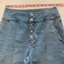 Forever 21  Light Wash Blue Wide Leg Cropped High Rise Jeans Size 29 Photo 4