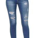 Wax Jean Butt I Love You Distressed Skinny Jeans Blue Size 2 Photo 0