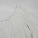 Hill House NWT  White Linen Eyelet One Shoulder Mila Linen Dress S Photo 4