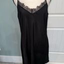 Reiss  women’s black satin and lace mini slip dress size 10 Photo 0