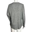 Olive & Oak  Sweater Gray Black Marled Surplice Front V-Neck Wrap Front Photo 2