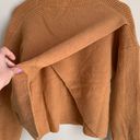 Six/fifty Women fold over Knit sweater Tops Rust M Photo 5