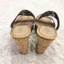 ALDO  Double Strap Snakeskin Cork Wedge Heels 8 Photo 4