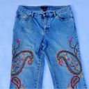 Willi Smith Willi‎ Smith Women's Flare Embroidered Jeans |Size 12 Photo 2