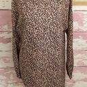 Loft Leopard Print Long Sleeve Scoop Neck Dress in a size XS Photo 0