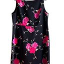 Betsey Johnson  Black Pink Floral Swing Dress A Line Sleeveless - Size 16 Wide Photo 0