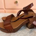 Big Buddha  Brown Leather Chunky Heels 8 Photo 2