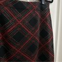 J. McLaughlin  Plaid Pencil Mini Skirt Women’s size Medium Black Red Green Gold Photo 1