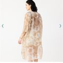 Sonoma  Radial tie dye kimono tan white coverup Photo 1