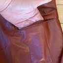 BCBGMAXAZRIA  Fitted Brown Leather Boho Jacket Photo 3