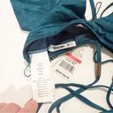 The Bikini Lab  Wrap Bikini Top Teal Strappy Ruffle Size XS NWT Photo 3