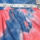 Pink & Blue Tie Dye Ruffle Mock Neck Cap Sleeve Babydoll Top, Size XL, Unbranded Photo 8