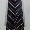 Apt. 9  Chevron Striped Button Detail Black Maxi Skirt Size Medium NWT Photo 0