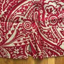 Ann Taylor Silk Skirt Red Cream 6 Photo 3