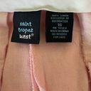 Saint Tropez West  Women Linen Crop Pants Palm Tree Print Size 16 Pink Beachy Photo 1