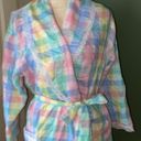 New Amanda Steward multicolor plaid robe, size L Size L Photo 6