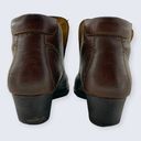 Born Shoes Born Rachelle Dark Brown Chocolate Leather Tongue 2" Block Heel Ankle Boot 10 Photo 3