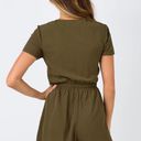 Princess Polly Pure Rhythm Playsuit Romper in Khaki Green Size 4 Photo 2