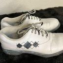 FootJoy  Golf Shoes eComfort Argyle Stitch 98522 White Black Size 8M Photo 0