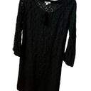 Garnet Hill  Black Sheer Tie Neck Size 6 Swim Coverup. Photo 2