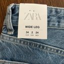 ZARA Denim Wide Leg Pants Photo 2