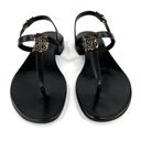 Burberry  Emily TB Logo Slingback Thong Monogram Leather Sandal EU 40.5 - US 10.5 Photo 5