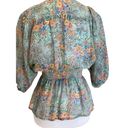 The Row Front Center Peasant Sleeve Blouse Green Size M Floral Vintage Boho Cottage Photo 10
