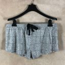 Bebe Women's Gray/Silver Allover Printed Sleep Shorts, Large Photo 1