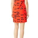 Victoria Beckham VICTORIA  Red Printed Sunglasses One Shoulder Dress Size 4 Photo 2