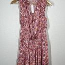 Poupette St. Barth  Triny Mini Dress Pink Dahlia Floral Resort Tiered Medium M Photo 1