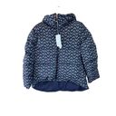 Hill House  reversible Edie puffer jacket floral navy size Large NWT Photo 2