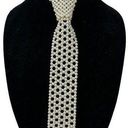 American Vintage Vintage Novelty Faux Pearl Tie Necklace *Small Neckline Photo 0