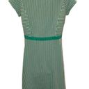 Isaac Mizrahi  LIVE! Green and White Stripe Short Sleeve Fit and Flare Dress - si Photo 1