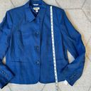 Talbots  Blue Linen Blazer Plus Size 16 Photo 6