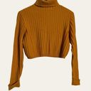 Lovers + Friends Revolve  Mustard Yellow Turtleneck Crop Sweater Size M Photo 1