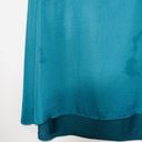 The Loft  Teal Ruffle High Neck Tie Back Tank Top Photo 4