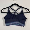 SoulCycle SOUL by  Women's Navy Embroidered Trim Sports Bra Size S Photo 3